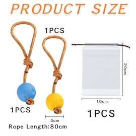 CWPFVQA Pack of 2 Rope Dog Toys, 1 Piece Storage Bag, Tow Boat Toy for Dogs, Tug of War Rope, Indestructible Dog Ball, Dog Garden Toy, Dog Ball with Handle