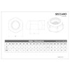 SECCARO M8 Locking Nut Stainless Steel V2A VA A2 DIN