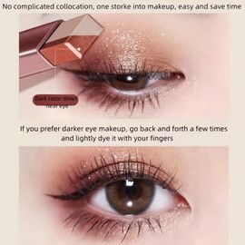 6Pcs Double-Color Eyeshadow Stick Set,2 in 1 Glitter Shimmer Cream Eyeshadow Sticks for Women,Rotating Waterproof Long-Lasting Matte & Shimmer Eyeshadows Pencils for Older Women