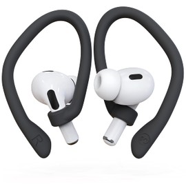 DamonLight Ear Hooks 2 Pairs for AirPods Pro 2 & 1, AirPods 4 & 3, Anti-Slip Comfortable Fit, Ergonomic Design, Accessories (Large, Black)