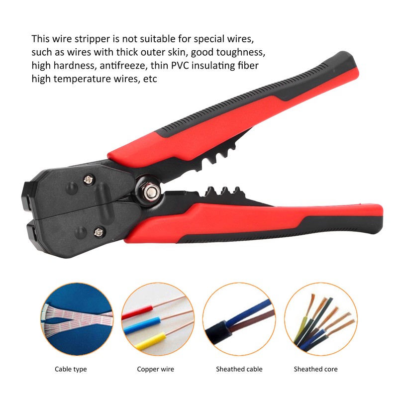 8in Automatic Crimper Plier Wire Cutter Stripping Tool Manual Multifunction