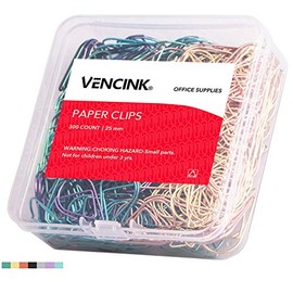 300 piezas de clips de papel multicolores bonitos, alambre de acero inoxidable suave con forma de gota de color, clips de papel pequeños para suministros de oficina, niñas, niños, estudiantes de