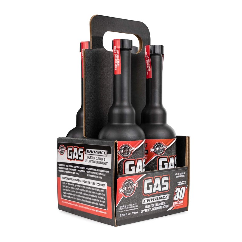Opti-Lube Gas Enhance Fuel ADDITIVE: 8OZ 4 Pack Long Neck