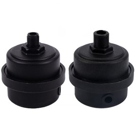 2 Pack Air Compressor Silencer Filter Plastic Housing Canister Piston Muffler for Blowers, Air Compressors, Boilers, etc (1/2"PT 20mm)