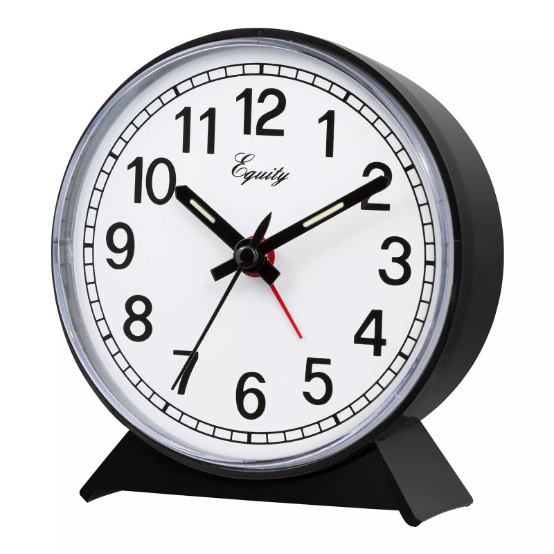La Crosse Technology Equity Black Analog Wind Up Alarm Clock