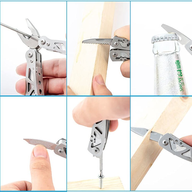 Mini Multitool Plier Set 12-in-1 Floding Plier Stainless Steel General