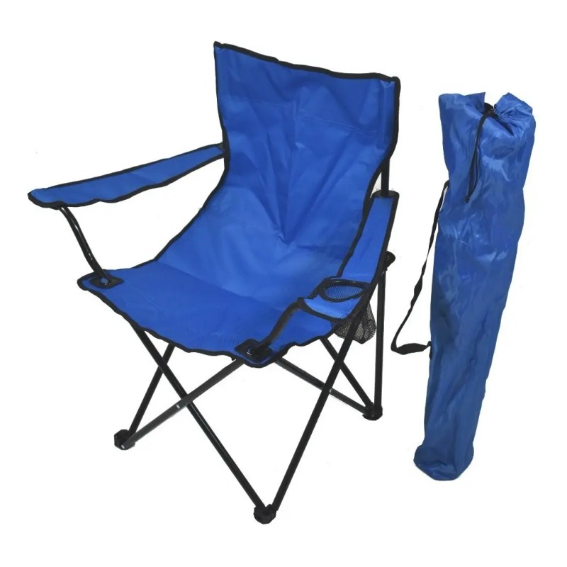 6 Silla Plegable Playa Camping Incluye Funda Y Portavaso