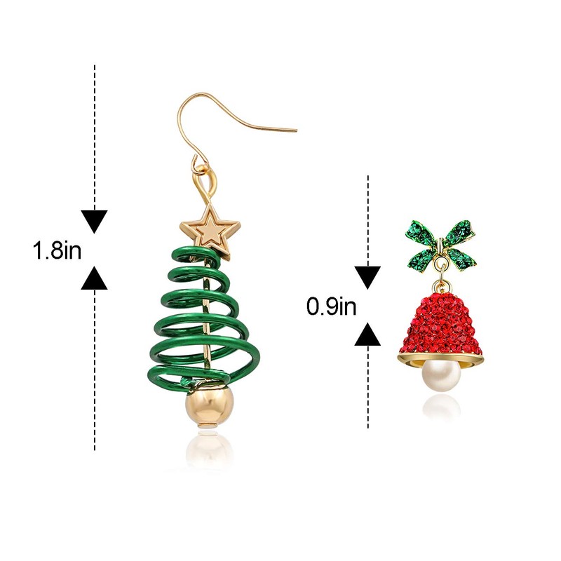 Gleamart 2 Pairs Christmas Earrings Set Gifts for Women Drop