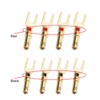 OTOTEC 8Pcs U Fork Y Spade Speaker Connectors 4mm Copper