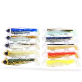 momolures Ultima SHAD Minnow Black Bass Seabass Lure US-25 Deluxe Combo Box Pike Salmon Saltwater Fishing jighead softbait (Deluxe Combo Box - 12g Head)
