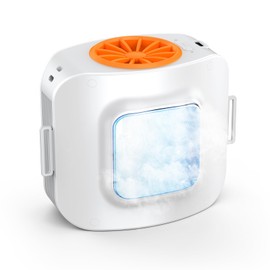 FUGUIFA Portable Waist Air Conditioner Fan with Cooling Plate, Wearable Belt Personal Fan 10,000 Amh Rechargeable Battery operated, 3+1 Speed Cooling For Outdoor Camping Travel.