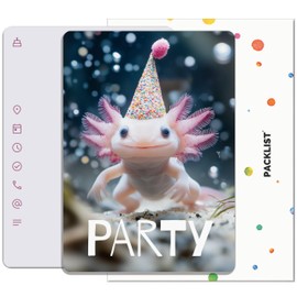 PACKLIST® Birthday Invitation Cards – 12x Axolotl Invitation Cards for Your Party – Fun Invitation for Kids' Birthdays, Themed Parties, and Unforgettable Special Occasions!