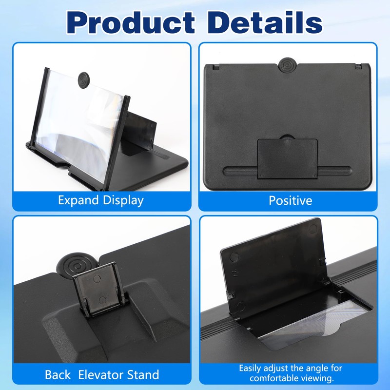 Smartphone Screen Magnifier, 3D HD Mobile Phone Magnifier Projector Screen