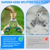 Brass Garden Hose Splitter Full Flow, Hose Splitter 2 Way