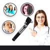 Silver Black Otoscope Ear Scope with Light, Ear Infection Detector,