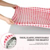 3 Pcs Plastic Picnic Table Cover Checkered Tablecloth Fitted Rectangular