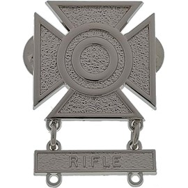 US ARMY RIFLE Expert Sharpshooter SILVER Badge MARKSMAN Qualification RIFLE Q Bar