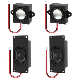 AITIAO 4Pcs Speaker 3 Watt 8 Ohm Mini Speaker 8ohm 3w Loundspeaker,JST-PH2.0 Interface for Small Electronic Projects Advertising Machines LCD TV Monitors