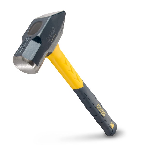 Estwing - MRF4OBS Sure Strike Blacksmith's Hammer - 40 oz Metalworking Tool with Fiberglass Handle & No-Slip Cushion Grip - MRF40BS Blue