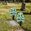 Grave Vases with Spikes, Plastic Flower Holder for Cemetery, Flower