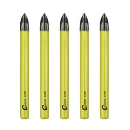 Masonry Carbide Drill Bits Set - 5pcs 6mm Tungsten Carbide Tip with Round Shank for Wood Plastic Masonry Ceramic Tile Concrete SANLEETEK