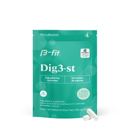 B-FIT B Digestivo Natural sin Sabor - 90 Cápsulas - Suplemento Alimenticio con Extractos de Cuachalalate Cúrcuma Jengibre e Hinojo - Sin Ingredientes 