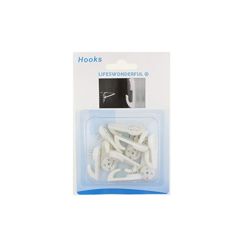 10pcs - White Picture Hanger Hooks – Ideal for Hanging