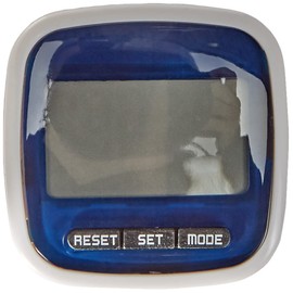 moses Unisex - Adult Wanderlust Pedometer | Includes Distance Measurement and Calorie Consumption Display | With Automatic Shut-Off and Belt Clip, Blue, One Size