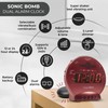 Sonic Alert Sonic Bomb Dual Alarm Clock with Bed Shaker,