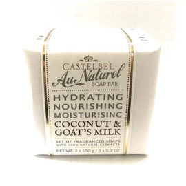 Castelbel Au Natural Coconut & Goats Milk Soap Bar Set 2 x 5.3 Oz