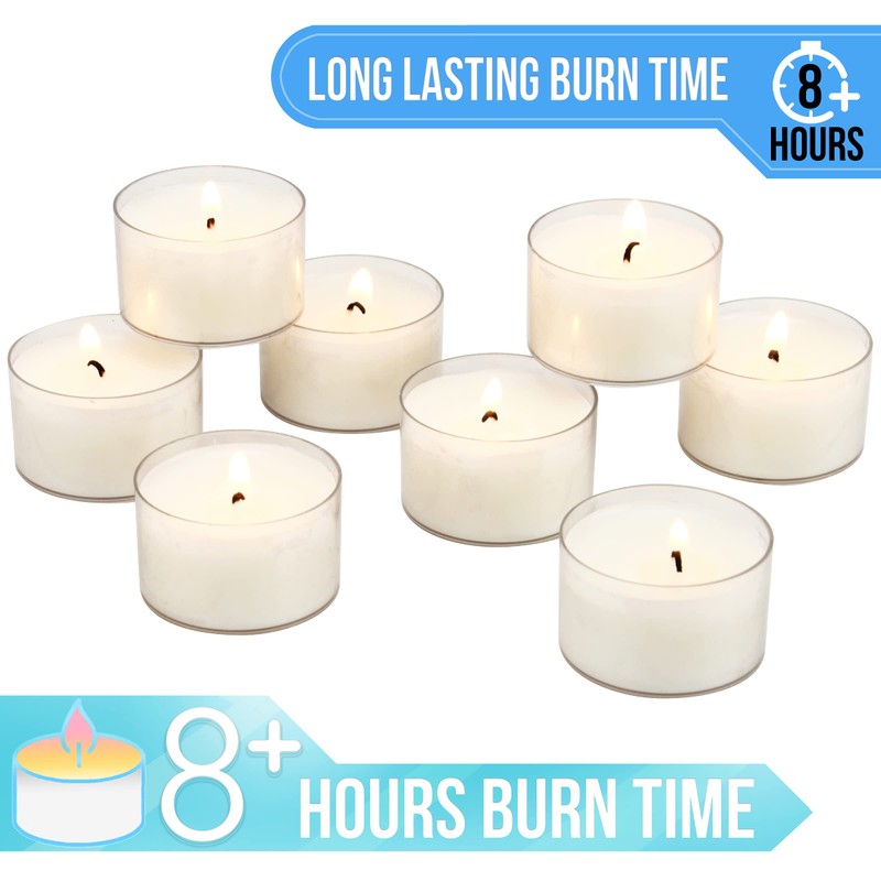 Stonebriar Bulk 96 Pack Unscented Smokeless Long Burning Clear Cup