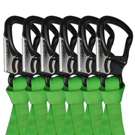 S.E.PEAK Speedline Kit, 1-Inch 29kN Nylon Webbing with CE 25kN Snap Hook, Arborist Rigging Gear (26", 6 Pack)