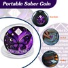 Moonlit Butterfly of Hope 2 Year Sobriety Coin, Affirmation AA