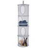 Hanging Mesh Storage Net, 4 Tier Compartments Foldable Hanging Soft