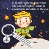 Little Prince Quote Keychain Reader Gift With Heart Can See