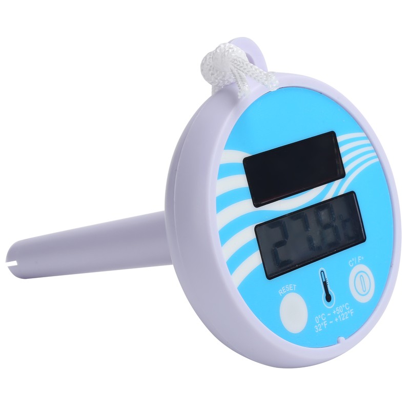 Floating Water Thermometer Electronic Solar Charging LCD Display Swimming Pool
