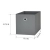 Mainstays Collapsible Fabric Cube Storage Bin10.5" x 10.5", Grey Flannel,