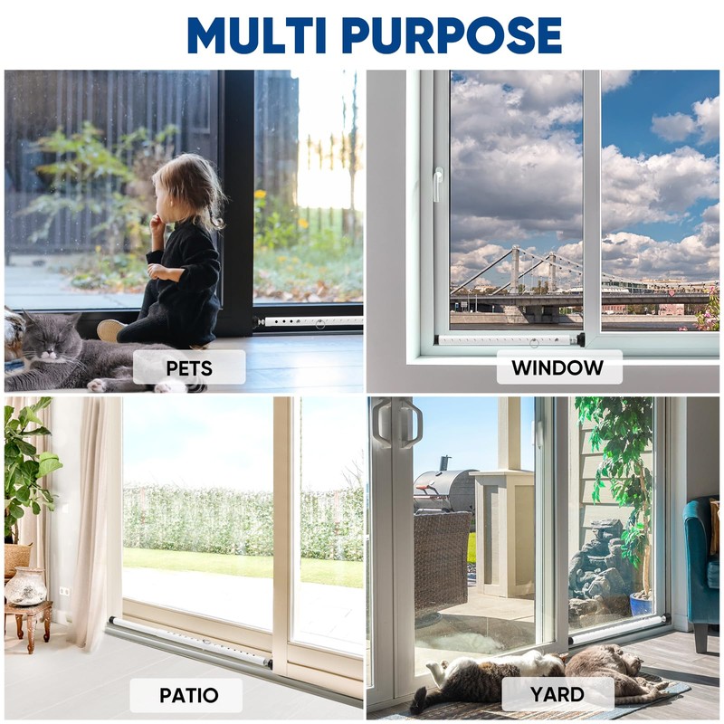 Supforce Sliding Glass Door Security Bar, 17-55 Inch Adjustable Sliding