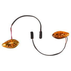 LED Front Flush Mount Turn Signal Light Brake Blinker Indicator Market Lamp for Honda Grom 2014-2018 -Smoke Lens (Pack of 2) (Amber Len)