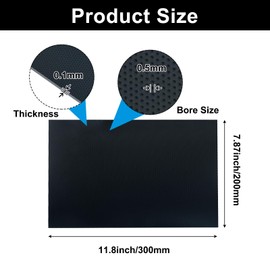 Aoserge 5 Sheets Premium Black Fursuit Eyes Mesh - 0.5mm PVC Plastic Eye Mesh for Furry Cosplay, Therian Masks & DIY Crafting Easy to Cut 11.8"x7.87" for Custom Designs