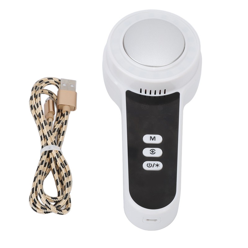 Hot Cold Facial Massager LED Light Heating Cooling Vibration Adjustable