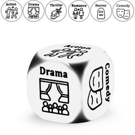 Movie Date Night Dice for Couples Adults Novelty Boyfriend Girlfriend Valentines Day Anniversary Birthday Gifts Movie Decision Dice for Movie Lover Gifts for Friends Movie Party Favors