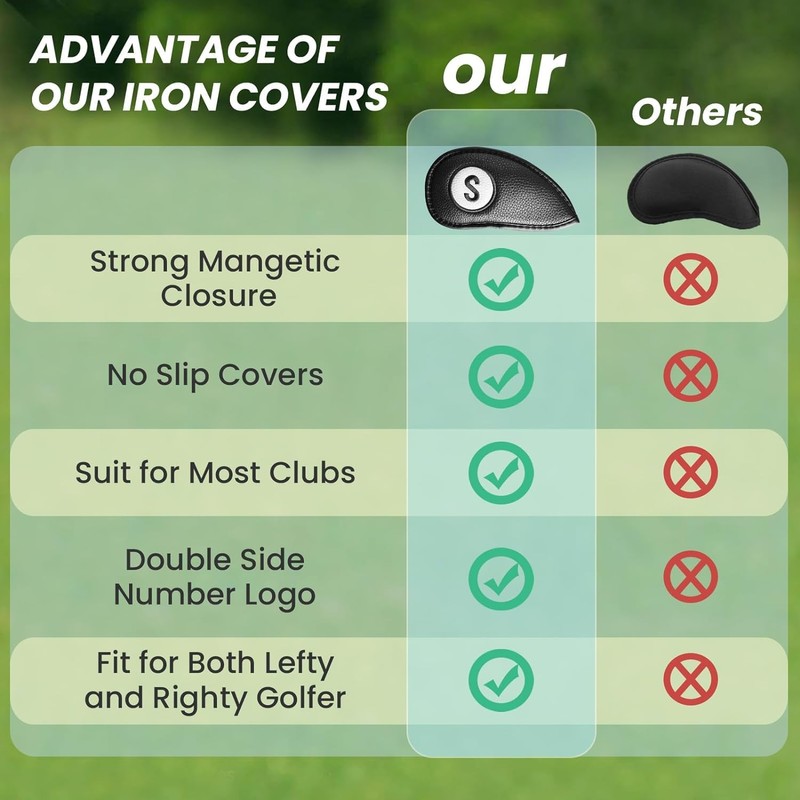 Golf Club Head Covers for Irons Magnetic Closure Value 11