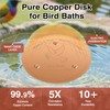HIGHYEAH Bird Bath Copper Plate Disk 99.99% Pure Copper Cleaning