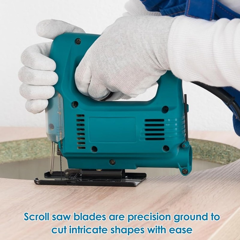 Tskcvy 50 Pack Plain End Scroll Saw Blades, 5 Inch,