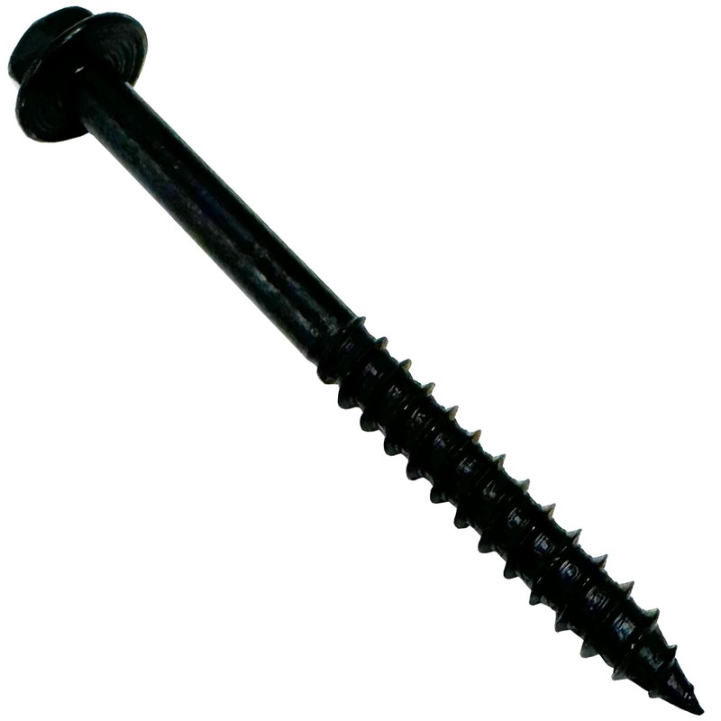 (25) 3/8” X 4” Black Hex Head Lag Wood Screws,