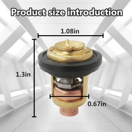 Zafina-UP Thermostat with Gasket Fit for Johnson/Evinrude 110 hp 1985-1989;Fit for 112 hp 1994-1995/115 hp 1978-1995/140 hp 1978-1985/150hp 1978-1991/155hp 1984-1991/175hp 1977-1991/185hp 1984-1985