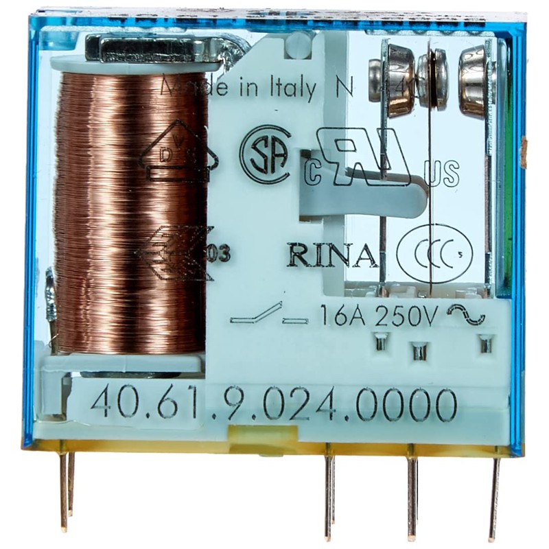 Finder Relay, Spdt, 250Vac, 16A - 40.61.9.024.0000