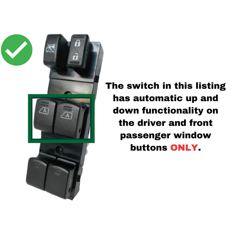 SWITCHDOCTOR Window Master Switch for 2007-2012 Nissan Altima Sedan (2009-2014
