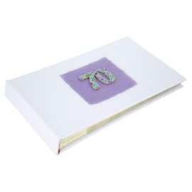 70th Birthday Photo Album in Vintage Floral Print, Holds 40 Photos (6x4 inch) in Clear Sleeves